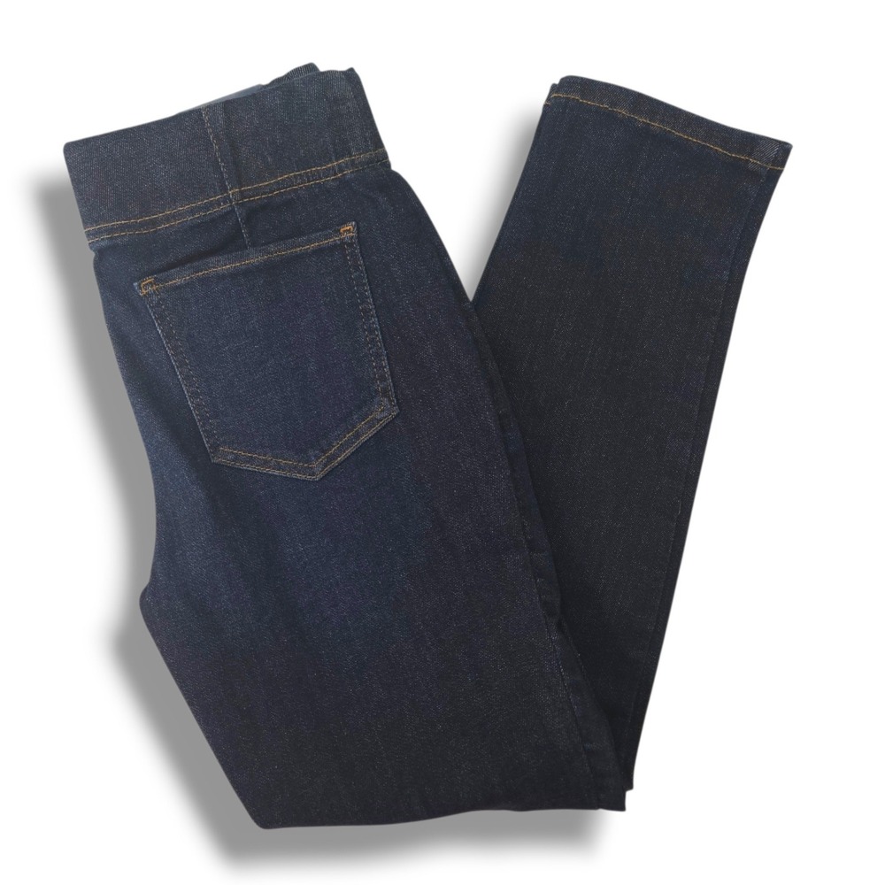 Talbots NWT Slim Ankle Pull On Travel Jeans Front Seam Dark Indigo Petite P